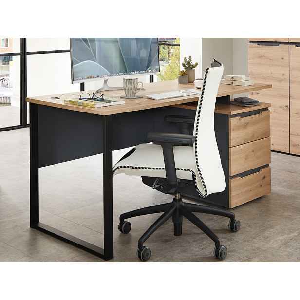 Psací stůl Memphis 120 cm, dub artisan/grafit