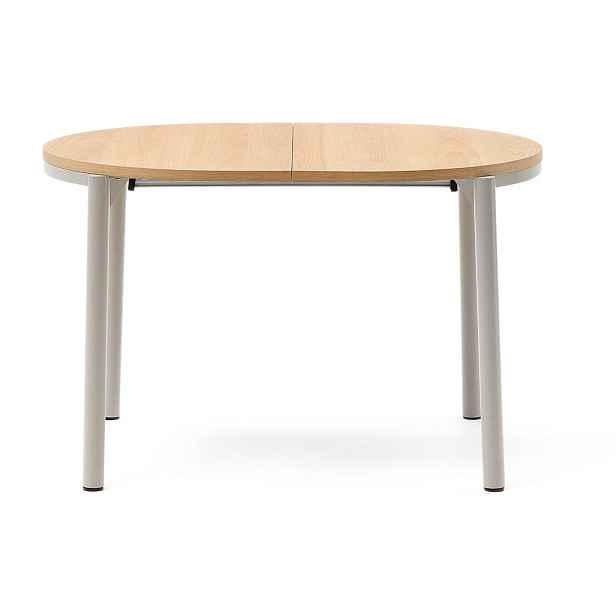 Rozkládací jídelní stůl s deskou v dubovém dekoru v přírodní barvě 90x120 cm Montuiri – Kave Home