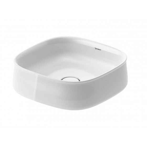 Duravit Zencha - Umyvadlo na desku 42x42 cm, bez přepadu, DuraCeram, bílá 2373420079