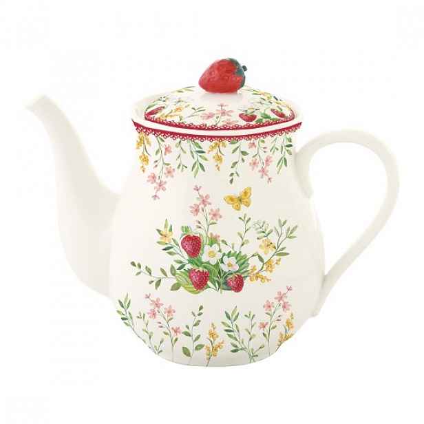 Porcelánová konvice, 900 ml, "Jardin des Fraises" - Easy Life
