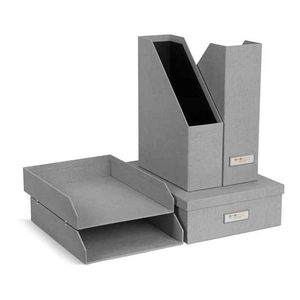 Kartonové organizéry na dokumenty v sadě 5 ks Holger – Bigso Box of Sweden