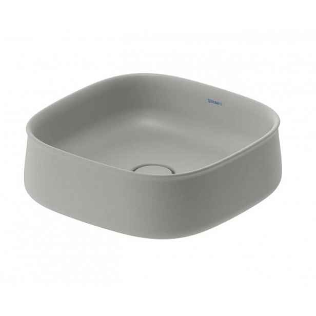 Duravit Zencha - Umyvadlo na desku 42x42 cm, bez přepadu, DuraCeram, matná šedá 2373426779
