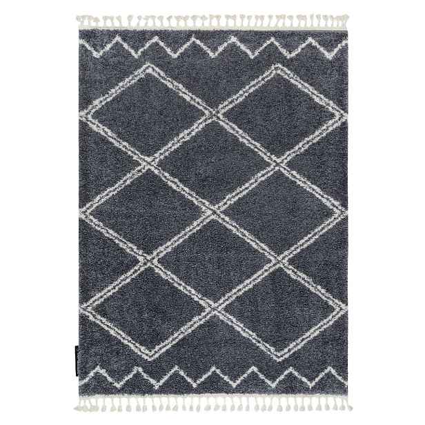 Kusový koberec Berber Asila B5970 grey and white, 80x150, šedá, obývací pokoj, Dywany Łuszczów