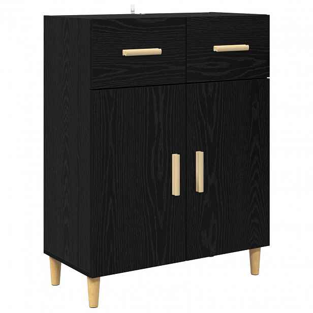 vidaXL Servírovací skříň Černý dub 34 x 69.5 x 89 cm Kompozitní dřevo