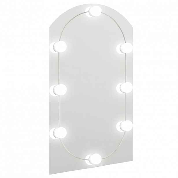 vidaXL Zrcadlo s LED světly 70 x 40 cm sklo obloukové