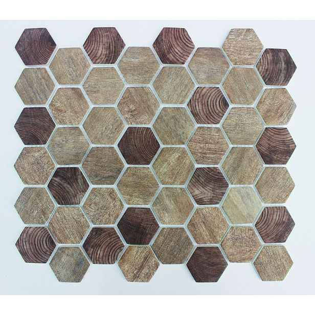 Skleněná mozaika brown 28x33 cm mat MOSV45WBR