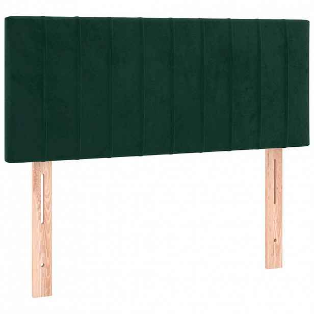 vidaXL Čelo postele tmavě zelené 80 x 5 x 78/88 cm samet