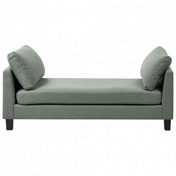Beliani ČALOUNĚNÉ LEHÁTKO CHAISE LONGUE Látka Zelené Archiane