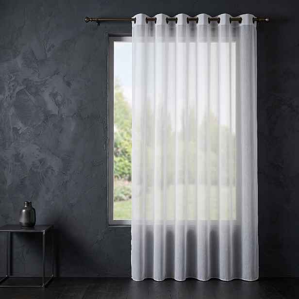 Dekorační dlouhá volánová záclona s kroužky LADA RING WOAL bílá 200x250 cm MyBestHome