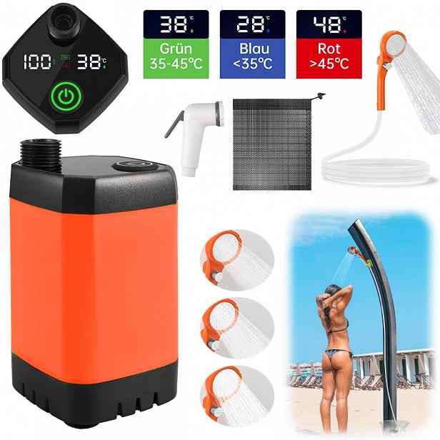 Turistická Přenosná Nabíjecí Sprcha Kempingová Pumpa Vodotěsná