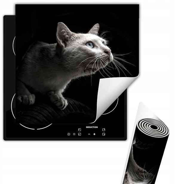 Vinylová Ochranná Podložka Na Indukční Desku 50x52 Černá kočka