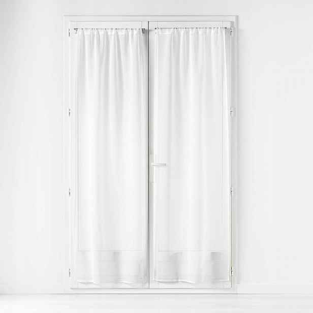 Záclony Hladké Bílé Elegantní Odolné Carlin 70 X 200 CM, Sada 2 Ks