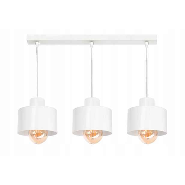Závěsná lampa lustr stropní svítidlo Loft 3 bílá nebo černá, nastavitelná, lze Led