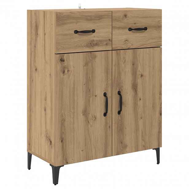 vidaXL Servírovací skříň Artisanový dub 69,5 x 34 x 90 cm
