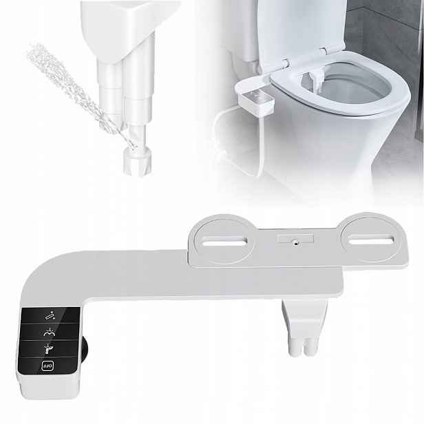 Bidet Na Toaletu S Výsuvnými Samočistícími Dvojitými Tryskami