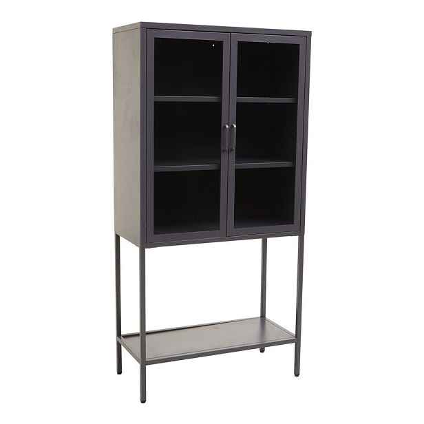 Šedá ocelová vitrína 75x150x35 cm Acier – Premier Housewares