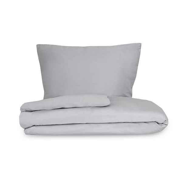 TP Saténové prodloužené povlečení LUXURY COLLECTION 140x220+70x90cm světle šedé