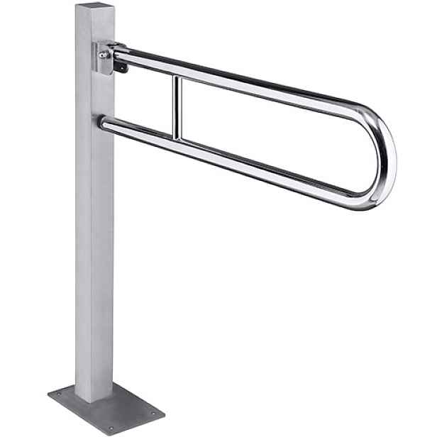 Úchyt sklopný ve tvaru U Bemeta Help ukotvený do země 750 mm bez krytky nerez lesklý