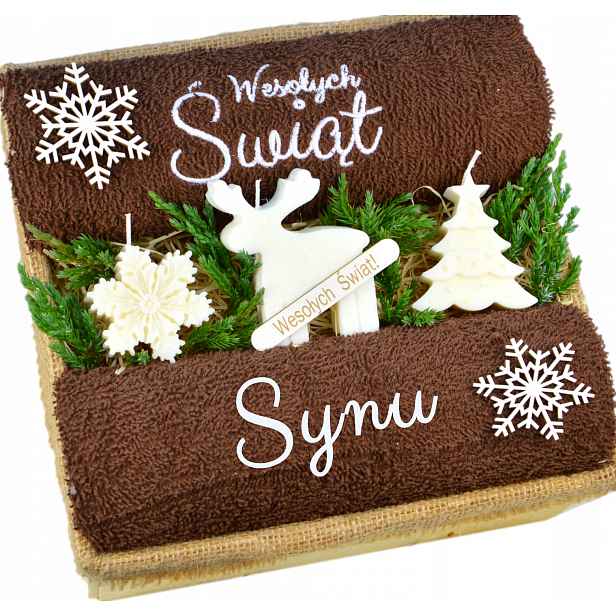 Elegantní dárek pod stromeček k Vánocům Svíčky Ručníky Pro Dceru Syna