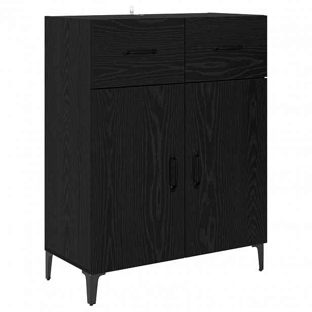 vidaXL Servírovací skříň Černý dub 69,5 x 34 x 90 cm Kompozitní dřevo