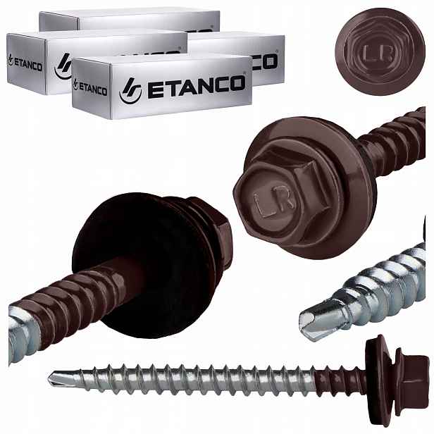 Farmářské vruty 4,8x60 mm Ral 8017 400 ks vrutů Etanco GTF2 Z14