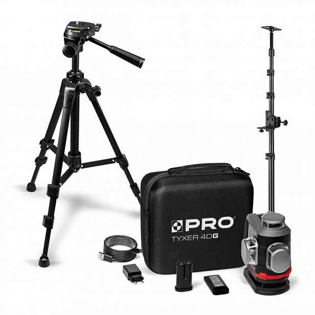 Laser Tyxer 4DG stativ pro laser Hl L1201 teleskopická tyč Pro LA139