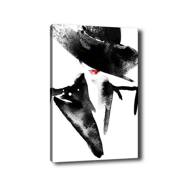 Wallity Obraz na plátně Lady in black 50x70 cm