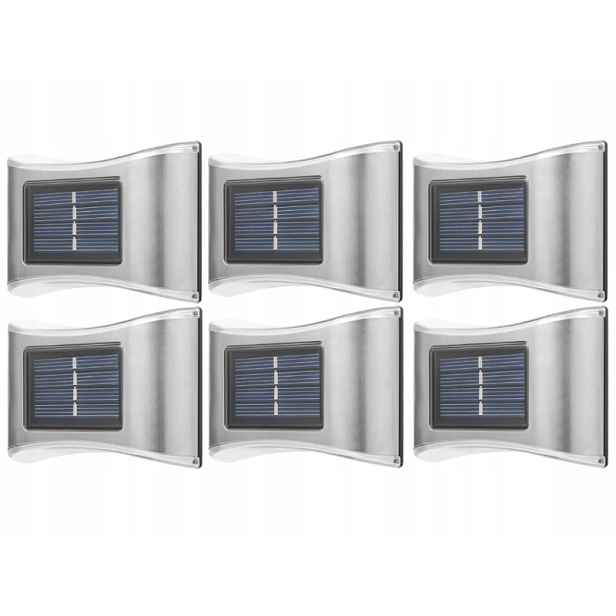 6x Dekorativní Zahradní Lampa Solární Led Nástěnná Lampa Senzor Soumraku