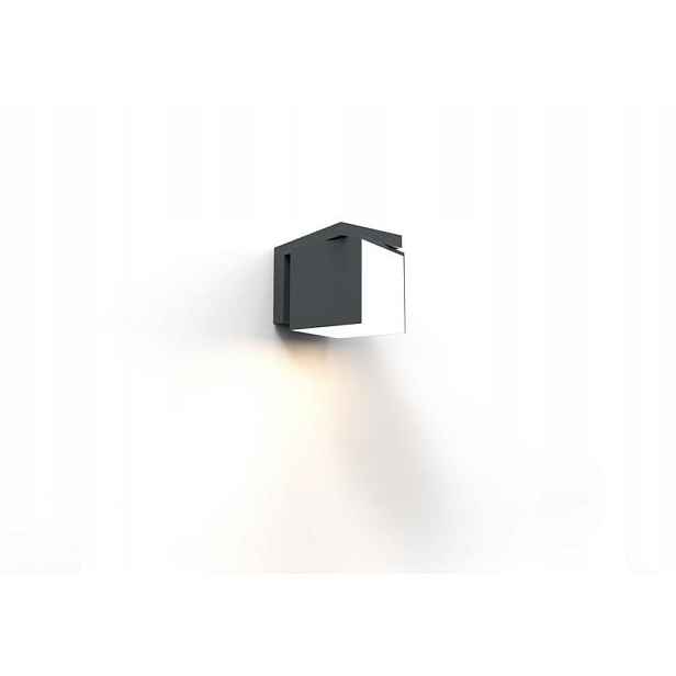 Fasádní lampa antracit Led 12W Cuba IP54 Venkovní nástěnné svítidlo Lutec