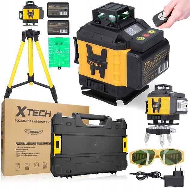 Křížový Laser Xtech Laserová Vodváha Samonivelační Laser Stativ 25 M
