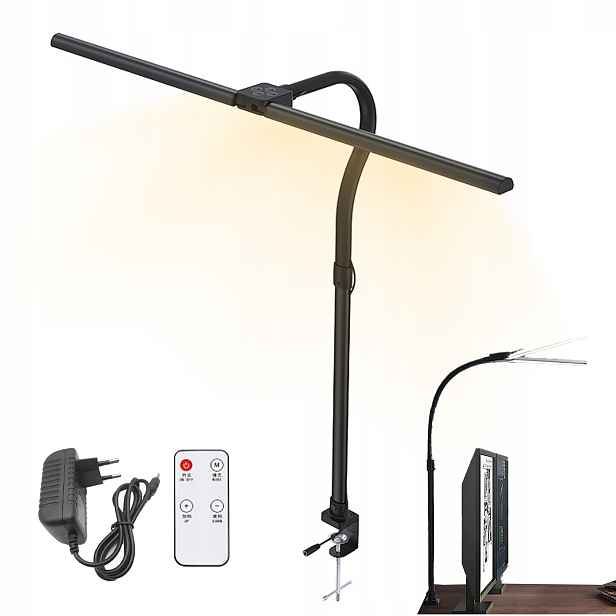 Led Stolní Lampa Rýsovací Noční Školní 24W Černá
