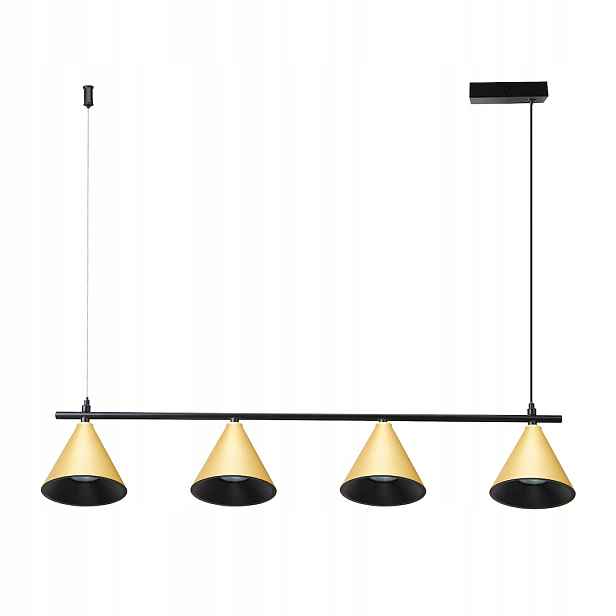 MiLAGRO Závěsná lampa Cone Zlatá 4Xgu10 Stropní osvětlení Lustr