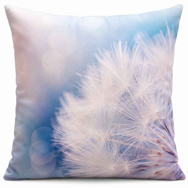 Povlak na polštář MODRÁ PAMPELIŠKA 40x40 cm  motiv pampelišky MyBestHome