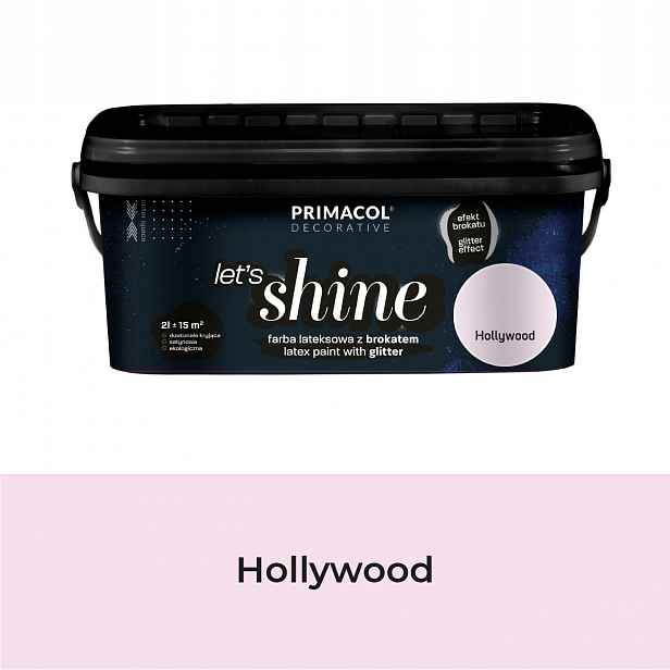 Primacol Let's Shine Barva Dekorativní Barva Se Třpytkami 2L Růžová