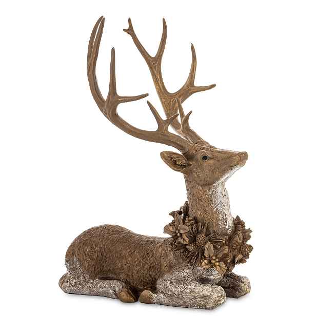Vánoční figurka Jelen Sob Hnědá Vánoce 50x39x27 AP185147