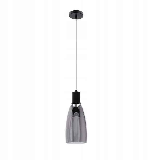 Candellux Udin závěsná lampa černá/šedé sklo 1xGU10 max 15W IP20