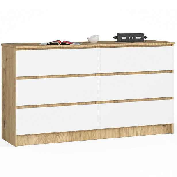 RAUMHIRSCH FURNITURE KOMODA dub Artisan, bílá 77/138/40