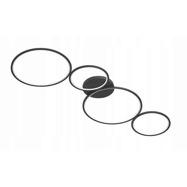 Stropní svítidlo s moderními Led kroužky, černá Trio