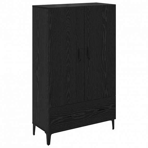 vidaXL Vysoký bufet se zásuvkou Černý dub 70 x 31 x 115 cm