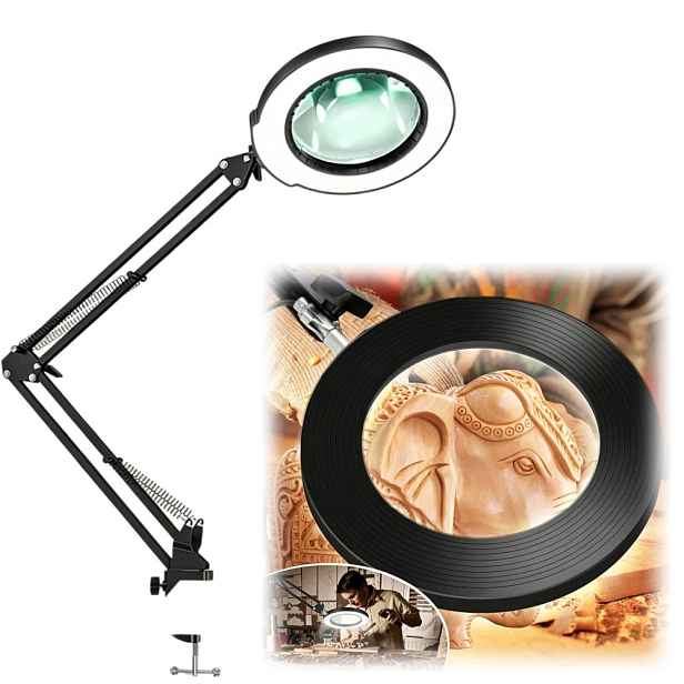 Led Lampa Kosmetická Lupa Sklo Zvětšující Stolní Kreslicí Lampa