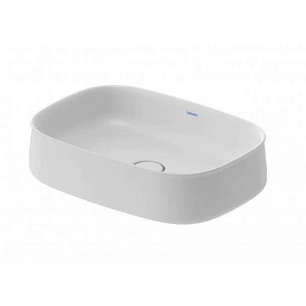 Duravit Zencha - Umyvadlo na desku 55x39 cm, bez přepadu, DuraCeram, matná bílá 2373553279