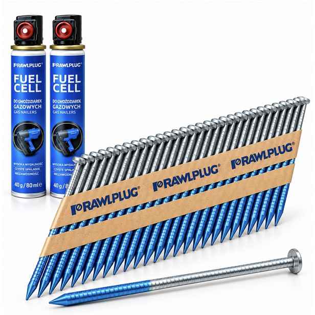 Hřebíky Pozink kroužkové Rawlplug 3,1x90 mm 2200 ks 2 gázy