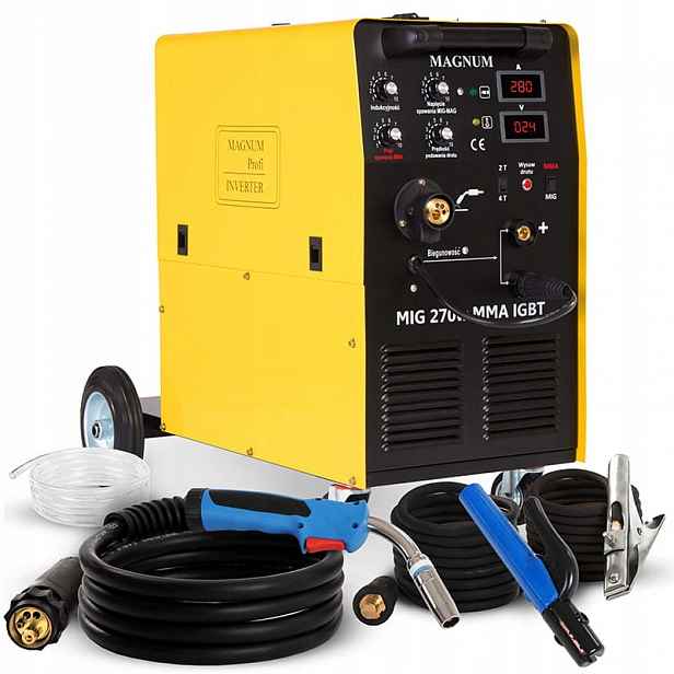 Poloautomatická Svařovací Svářečka Magnum Mig 270W Mma Tig DC Flux 400V 280A