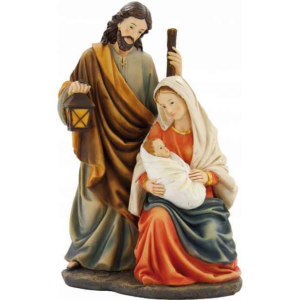 Nádherná figurka Svatá Rodina Vánoční, Ručně Malovaná, výška 26,0 cm