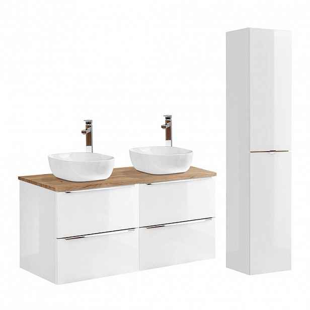 Petits-meubles KOUPELNOVÝ NÁBYTEK 120.4cm duben 2er-Set Bílá