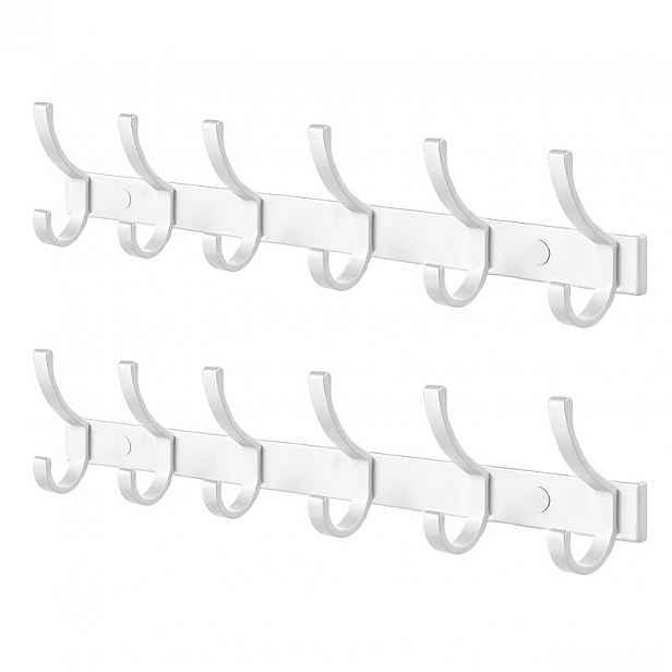 TEMU Nástěnný věšák na kabáty - 15palcový obloukový design se 6 háčky na zavěšení kabátů, tašek a ručníků do předsíně, obývacího pokoje, ložnice,