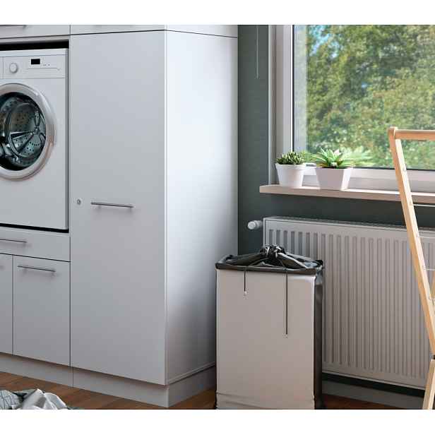 Víceúčelová skříň s policemi Mr. Sauber, 50 cm, bílá