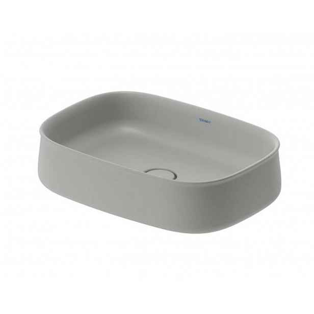 Duravit Zencha - Umyvadlo na desku 55x39 cm, bez přepadu, DuraCeram, matná šedá 2373556779
