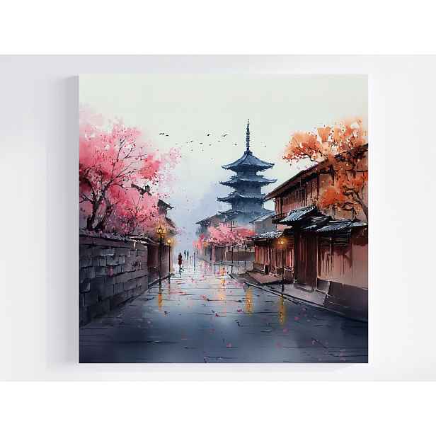 Obraz Na Plátně Canvas Asie Japonsko Kjóto Město Pagoda Višeň 50x50