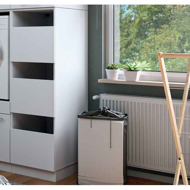 Regál s dvířky Mr. Sauber, 50 cm, bílá